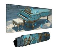 Alfombrilla Ratón XXL Piano, Mariposa Alfombrilla Escritorio 1200x600x3mm, Mouse Pad Gaming con Base de Goma, Mejora La Precisión Y La Velocidad, Protector Escritorio Grande, para Oficina Gamer N-5303