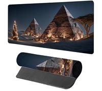 Alfombrilla Ratón XXL PiráMide, Alfombrilla Escritorio 1000x500x3mm Cielo Estrellado, Mousepad Gaming con Base de Goma Antideslizante, Protector Escritorio, Desk Mat con Bordes Cosidos, para PC E-8578