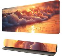 Alfombrilla Ratón XXL Playa Atardecer, Tapete Rato XXL, Alfombrillas Raton 40x80cm, Alfombrilla Ratón Gaming, Almohadilla Raton, Protector Mesa Escritorio, Mouse Pad para Oficinas/Hogares -46094