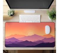 Alfombrilla Ratón XXL Resumen del Crepúsculo, 1500x800x2mm Antideslizante Alfombrilla Escritorio, Mejora la Precisión y Velocidad, Grande Tamaño Mouse Pad con Bordes Cosidos para Oficina, Hogare