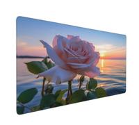 Alfombrilla Ratón XXL Rosa Rosa, Mouse Pad XXL 1000x500mm, Alfombrilla Escritorio con Bordes Cosidos, Mousepad Grande con Base de Goma Antideslizante para Gaming, Oficina (Puesta de Sol) -MP1434