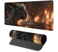 Alfombrilla Ratón XXL Tigre, Alfombrilla Escritorio 800x400x3mm Animal, Mousepad Gaming con Base de Goma Antideslizante, Protector Escritorio, Desk Mat con Bordes Cosidos, Accesorios Gaming, PC 1-9866