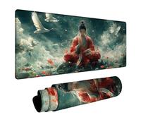 Alfombrilla Ratón Zen Alfombrilla Ratón XXL 40 x 80 x 0.3cm Impermeable Mousepad Grúa Bordes sellados Mayor precisión y Velocidad per Teclado Portatil Gaming Oficina Regalo Hombre DBYH-5073