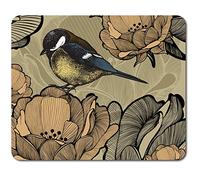 Alfombrilla rectangular para ratón - Blue Tit Small British Bird 23,5 x 19,6 cm (9,3 x 7,7 pulgadas) para computadora y portátil, oficina, base antideslizante #44396