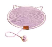 Alfombrilla redonda de cuerda de algodón para gatos, para ayudar a mantener las garras y proporcionar una divertida alfombra de dormitorio