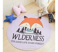 Alfombrilla redonda para bebé y organizador de juguetes portátil con cordón de 150 x 150 cm (color 5)