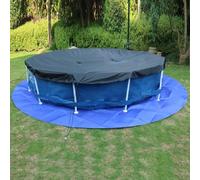 Alfombrilla redonda para natación sobre el suelo, perforaciones, abrasiones, amortiguación resistente a la intemperie, para uso en exteriores, protector de piscina (4,5 m)