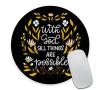 Alfombrilla redonda para ratón Smooffly Gold, diseño de bola de discoteca