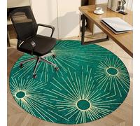 Alfombrilla redonda para silla de oficina para alfombras y madera dura, 110 cm, antideslizante, protector de suelo para sillas rodantes, escritorio y silla de juegos, protección de suelo duro