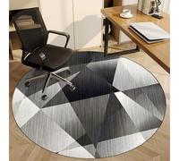 Alfombrilla redonda para silla de suelo duro y alfombra de pelo bajo/medio, 110 cm, protector de escritorio de fácil deslizamiento, ideal para oficina en casa