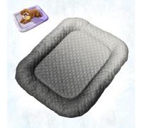 Alfombrilla Refrescante de Gel para Perros y Gatos, Colchoneta Transpirable No Tóxica para Dormir, Cama Auto Refrescante Lavable con Base Antideslizante para Jaula, Sofá y Coche (Gray,80*60cm)