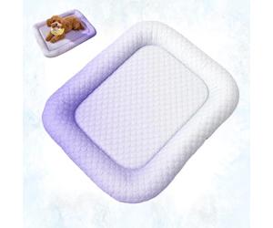 Alfombrilla Refrescante de Gel para Perros y Gatos, Colchoneta Transpirable No Tóxica para Dormir, Cama Auto Refrescante Lavable con Base Antideslizante para Jaula, Sofá y Coche (Purple,40*30cm)