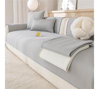 Alfombrilla refrescante for sofá, Funda Trasera de Silicona Antideslizante, Funda Transpirable for sofá de Verano, Protector de Muebles Minimalista Lavable(Gray,90 * 300cm)