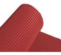 Alfombrilla Rejilla Protector con Base Antideslizantes Almohadilla Multiuso | Base Cajones Cocina Vajilla Fregadero Armarios | 100% PVC Higiénica | Ancho 65cm - Rojo