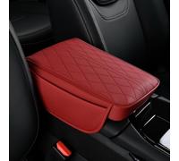 Alfombrilla Reposabrazos De Coche para Seat Altea XL 2004-2015, CóModa Y Suave CojíN del Apoyabrazos Protector Funda Decorativo Accesorios,D/Red-32 * 17 * 5cm