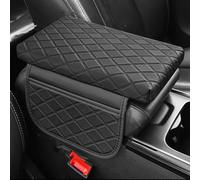 Alfombrilla Reposabrazos La Consola Central del Coche para Jaguar F-Pace I-Pace E-Pace F-Type X-Type S-Type, Comodidad Antideslizante Apoya Brazo Codo Soporte Accesorios,A/Black-30 * 18 * 3cm