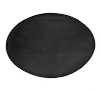 Alfombrilla resistente al calor para barbacoa al aire libre, alfombrilla de tela de fibra de vidrio recubierta ignífuga que protege las superficies de llamas, chispas y grasa (negro, 91 cm)