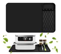 Alfombrilla Resistente Al Calor para Freidora de Aire, Protector de Encimera para Encimera de Cocina, 65x40cm Air Fryer Accesorios para Cecotec, Cosori, Con Almohadilla de Silicona Extraíble, Negro