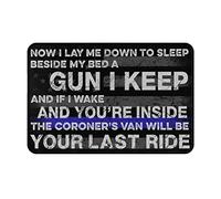 Alfombrilla Resistente Alfombra De Piso Me Acuesto A Dormir Junto A Mi Cama Y Guardo Una Pistola Suave Alfombra Interior De Bienvenida para Dormitorio Tienda Puerta 40X60Cm