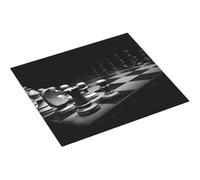 Alfombrilla Secado para Platos Batalla De Ajedrez En White Y Negro En 3D Esteras De Secado para Cocina con Lazo para Colgar Reversible Alfombrilla Secado, para Vajilla, Mostrador, 41x46cm