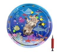 Alfombrilla Sensorial De Agua para Gatos, Alfombrilla De Peces con Agua para Estimulación, Tapete Interactivo Plegable Refrescante para Interior Balcón Patio