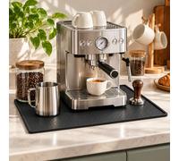Alfombrilla Silicona Café, para De'Longhi PrimaDonna Soul ECAM 610.75 | Alfombrilla de silicona antideslizante protege la encimera de gotas y manchas, fácil limpieza diaria