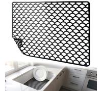 Alfombrilla Silicona Fregadero Cocina 45,5x31 cm Protector Anti-Arañazos de Rejilla Calada para Cubeta Resina o Acero Inoxidable Base Antideslizante Recortable con Soportes Drenaje Rápido Antimoho