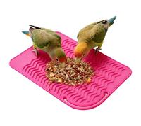 Alfombrilla Slow Feeder para pájaros | Enriquecimiento interactivo con alimentador lento de silicona, juguetes interactivos para pájaros de búsqueda de alimentos, para jaulas de periquitos, cacatúas