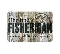 Alfombrilla Suave Alfombra Entrada Una Bella Mujer Vive Aquí con La Pesca De Su Vida Premium Alfombra De Piso para Decorativa Cocina Dormitorio 40X60Cm