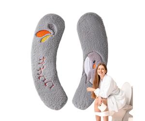 Alfombrilla Térmica Para Asiento De La Taza Del Inodoro Acolchada | Asiento Para Váter Diseño Decorativo Con Estampado De Para El Cuarto De Baño