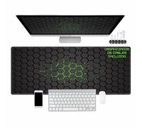 Alfombrilla XXL, 900x400, Alfombrilla Ratón Gaming, Mouse Pad XXL, Alfombra escritorio, Mouse Pad Gaming, Alfombrillas Raton, Tapete Rato, Almohadilla Raton, con Org. Cables. (1 ud.)