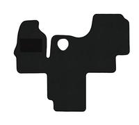 Alfombrillas adecuadas para Mercedes Sprinter Tipo W901-905 2-Sitzer (Fabricación 1995-2000), Hit Negro | 1 uds. | Borde Negro