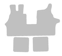 Alfombrillas adecuadas para Mercedes Vito Tipo W638 (Fabricación 1996-2003), Classic Negro | Tamaño Especial | Borde Gris