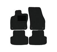 Alfombrillas adecuadas para Seat Ateca Tipo KH7, KHP (Fabricación 2016 - Actual), Hit Negro | 4 uds. | Borde Negro | 4X Cierre Clic