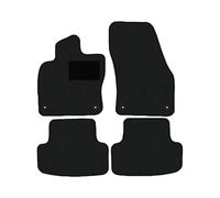 Alfombrillas adecuadas para Skoda Karoq Tipo NU7, ND7 (Fabricación 2017 - Actual), Hit Negro | 4 uds. | Borde Negro | 4X Cierre Clic