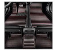 Alfombrillas Alfombra Cuero PU A Rayas Suelo Coche para Mercedes para Benz para EQE Año 2022 2023 Detalles Interiores Alfombra Coche Alfombrillas Delanteras(Negro Rojo)