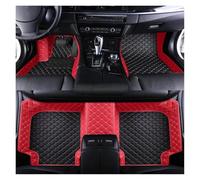 Alfombrillas Alfombrilla De Cuero para El Suelo del Coche Accesorios Interiores Impermeables para Mercedes Clase C GLK 2008-2014 Moqueta Coche(Red Black)