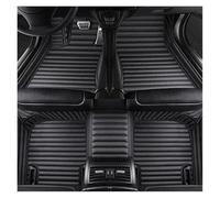 Alfombrillas Alfombrillas De Cuero A Rayas 5D Coche para Maserati para Ghibli para Gran para Turismo para Levante para Quattroporte 07-22 Alfombrillas Protectoras(Negro)