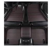 Alfombrillas Alfombrillas De Cuero A Rayas 5D Coche para Maserati para Ghibli para Gran para Turismo para Levante para Quattroporte 07-22 Alfombrillas Protectoras(Negro Rojo)