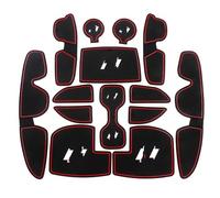 Alfombrillas Antideslizantes Coche para Hyundai I30 I30 N 2017 2018 2019 2020 2021 2022 Alfombrillas Antideslizantes para Puerta Coche Accesorios Interiores(Rosso)