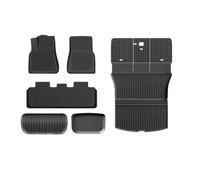 Alfombrillas Antideslizantes Coche Para Tesla Para Modelo 3 Para Highland | Tapetes Tapetes Maletero Revestimientos Carga TPE A Prueba Agua Todo Clima(One-piece Mats Set)