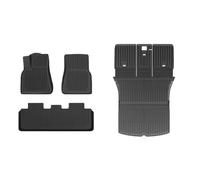 Alfombrillas Antideslizantes Coche Para Tesla Para Modelo 3 Para Highland | Tapetes Tapetes Maletero Revestimientos Carga TPE A Prueba Agua Todo Clima(One-piece Mat Set)