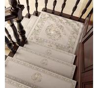 Alfombrillas antideslizantes para escaleras de interior con respaldo de goma, 1 alfombra antideslizante (26 x 90 cm) para el hogar, peldaños de escalera para mayor seguridad y comodidad