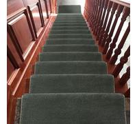 Alfombrillas antideslizantes para escaleras, juego de alfombras autoadhesivas de 15 piezas, color negro, 80 x 24 cm, perfectas para mayor seguridad y comodidad en los escalones, y fácil de instalar