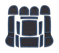 Alfombrillas Antideslizantes para Subaru para Levorg 2016 2017 2018 Alfombrilla Antideslizante para Ranura Puerta Posavasos Accesorios Interiores para Coche(BLU)