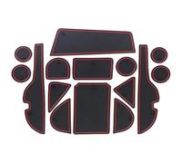 Alfombrillas Antideslizantes para Toyota RAV4 2013 2014 2015 2016 2017 2018 Alfombrilla Antideslizante para Taza Ranura Puerta Accesorios Estilo(Rosso)