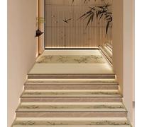 Alfombrillas antideslizantes suaves para escaleras, alfombras antideslizantes para el hogar, cálidas y acogedoras, tamaño 15 x 26 x 65 cm