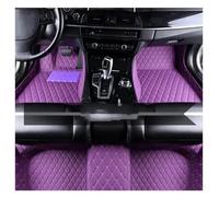 Alfombrillas Auto para Megan III 2009-2017 Hatchback Almohadillas Cuero Alfombra Pie Alfombrillas Suelo Coche(LHD Purple)
