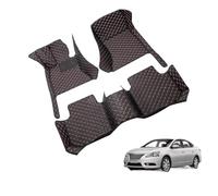 Alfombrillas Auto para Nissan para Sylphy 2019-2006 para Sentra B17 Alfombrillas Suelo Coche Alfombras Maletero(LHD 3pcs Coffee)