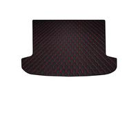 Alfombrillas Auto para Skoda para Octavia MK3 5E 2020-2014 Cubiertas Impermeables Alfombrillas Suelo Coche Alfombras Maletero(Trunk 1pcs Black Red)